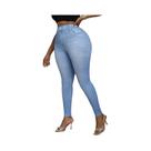 Leggings plus Size Com Estampa De Jeans Falso, Confortáveis, Macias E De Alta Elasticidade Para