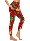 Leggings QIVICIMA, calças de ioga femininas de cintura alta com estampa de Natal