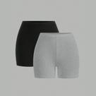 Leggings Ultra Curtas De Cor Sólida Para Mulheres, 2 Peças, Shorts De Compressão Para Academia E