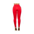 Leggings Vermelhas De Cintura Alta, Ajustadas E Modernas, Calças Skinny Para Mulheres, Confortáveis