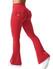 Leggings YEOREO Brittany Flare com bolsos para mulheres vermelhas