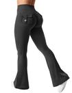 Leggings YEOREO Brittany Flare com bolsos preta