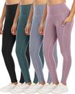 Leggings YOUNGCHARM, pacote com 4 bolsos, cintura alta, para mulheres
