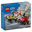 Lego City Carros de Corrida Pizza vs Bombeiros 60458