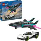 Lego City Jato vs Carro 60489 com 259pcs