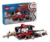 Lego City Pit Stop E Equipe Da F1 Com Carro Ferrari 60443 Quantidade de peças 322