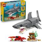 Lego Creator 3 em 1 Tubarão Feroz Com Bau de Tesouro 31381