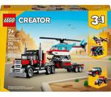 Lego Creator Caminhão Plataforma Com Helicóptero 270pcs - 31146