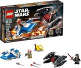 LEGO Star Wars Microfighters AWing Vs Tie Silencer 75196 Kit De Combate 188 Peças LEGO Star Wars Microfighters AWing Vs Tie Silencer 75196 Kit De Combate 188 Peças
