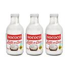 Leite de Coco Light Sococo Vidro 200ml - Kit com 3