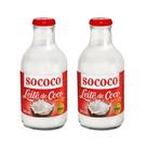 Leite de Coco Tradicional Sococo Vidro 200ml - Kit com 2