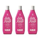 Leite de Rosas Tradicional 170ml Kit com 3 Unidades Loção Corporal Leite de Rosas