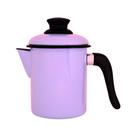 Leiteira 10 Esmaltada Rosa Claro - 900 ml - Ewel