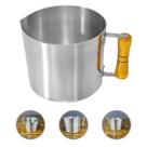 Leiteira 14Cm Alumínio Polido Reforçado 2mm Espessura Super Luxo
