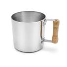 Leiteira Alumínio Caneco Fervedor 14cm 2L Cabo Madeira Leiteira Alumínio Caneco Fervedor 14cm 2L Cabo Madeira
