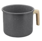 Leiteira Caneca Cinza Escuro Anti Aderente Indução Ferverdor Aluminio com Cerâmica Oster 1.9L 14cm Marble Edition
