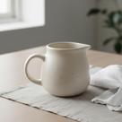 Leiteira Ceramica Off White 350ml Branca Servir Mesa Jarra