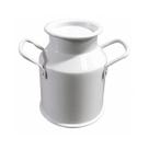 Leiteira com Alça Alumínio Branca 600ml Decoração Mesa Café