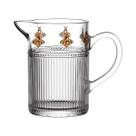 Leiteira Cristal Abelhas Âmbar Mini Jarra Leite Luxo 290ml