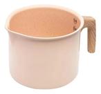 Leiteira de inducao em aluminio com revestimento ceramico bege 1,7l