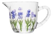 Leiteira Em Cristal Com Relevo Detalhes Lavanda Flores 240ml - Lyor Leiteira Em Cristal Com Relevo Detalhes Lavanda Flores 240ml - Lyor