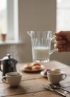 Leiteira Em Cristal Ecológico Vidro Canelado 290ml Mesa Posta Premium