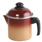 Leiteira Esmaltada Ewel Marrom No 16 - 1800ML - 13 Cm Ø
