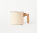 Leiteira/Fervedor 1,1L 14cm Cerâmica Linha Grécia com alça Soft Touch Creme/Nude