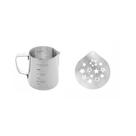 Leiteira Inox Barista 350ml e Molde Decorativo Estrelas 2un