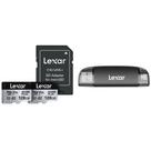 Leitor de cartão de memória Lexar Dual-Slot USB-A/C + 2x 128GB microSD