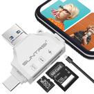 Leitor de cartão de memória SUNTRSI 4 em 1 para iPhone/iPad/Android/PC