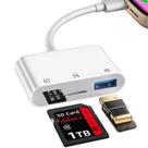 Leitor de cartão SD Bwttcb para iPhone com adaptador de câmera USB