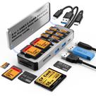 Leitor de Cartões JOOPSHEE 8 em 1 Adaptador USB 3.0 de Alumínio