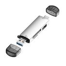 Leitor de cartões sd e micro sd tf usb 3.0 e type-c + entrada usb reserva republic