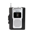 Leitor de cassetes Jensen CR-100 Rádio AM/FM portátil preto
