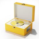 Leitor de CD de couro recarregável Yintiny com alto-falante Bluetooth