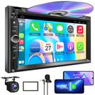 Leitor de CD/DVD Duplo para Carro com CarPlay e Android Auto