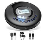Leitor de CD Portátil ARAFUNA com Bluetooth e Rádio FM - Bateria 2000mAh