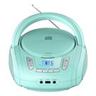 Leitor de CD portátil Boombox com Bluetooth, rádio FM, reprodutor USB de MP3, entrada auxiliar, entrada para fone de ouvido, compatível com CD-R/RW e CDs MP3, leitores de CD para casa ou ao ar livre