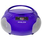 Leitor de CD portátil Boombox Philco com alto-falantes AM FM Radio
