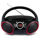 Leitor de CD Portátil Boombox SINGING WOOD 030C com Rádio AM/FM