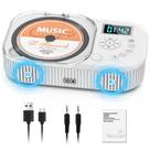 Leitor de CD portátil de 2000 mAh com Bluetooth, CD Boombox portátil para casa/carro com controle remoto, alto-falante duplo, reprodutor de CD recarregável com rádio FM, antiderrapante, suporte AUX/USB, entrada para fone de ouvido
