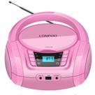 Leitor de CD portátil LONPOO Boombox Rádio FM USB Bluetooth 28cm