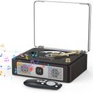 Leitor de CD Portátil Retrô com Bluetooth e Alto-Falante Leitor de CD Portátil Retrô com Bluetooth e Alto-Falante