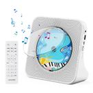 Leitor de CD Qoosea Bluetooth para desktop doméstico com alto-falantes brancos Leitor de CD Qoosea Bluetooth para desktop doméstico com alto-falantes brancos