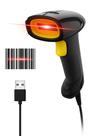Leitor De Código De Barras e Qr Code Com Fio Usb 5v Preto/azul