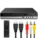 Leitor de DVD 1080P Full HD com reprodução HDMI e USB - preto