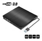 Leitor de Dvd e Cd Externo Usb 3.0 Portátil Slim 5 Gbps para Notebook Pc