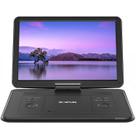 Leitor de DVD portátil BOIFUN 17,5" com tela HD de 15,6" preta