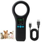 Leitor de microchip para pets Treamvp portátil, alcance de 30 cm, 500 registros